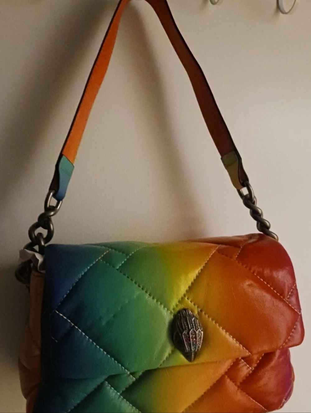 Kurt Geiger Rainbow Quilted Shoulder Bag - Multicolor-New